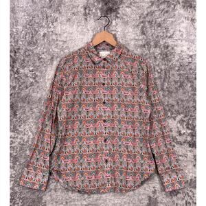 J Crew Top 6 Womens Slim Fit Organic Cotton Button Shirt In Liberty Giorgia Duke